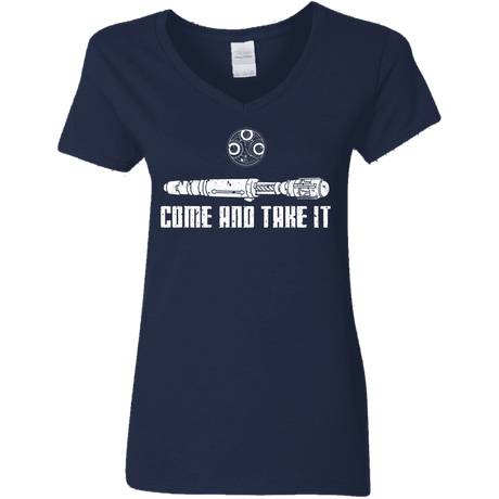 T-Shirts Navy / S Come and Take it Women's V-Neck T-Shirt