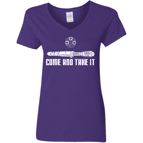 T-Shirts Purple / S Come and Take it Women's V-Neck T-Shirt