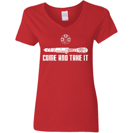 T-Shirts Red / S Come and Take it Women's V-Neck T-Shirt