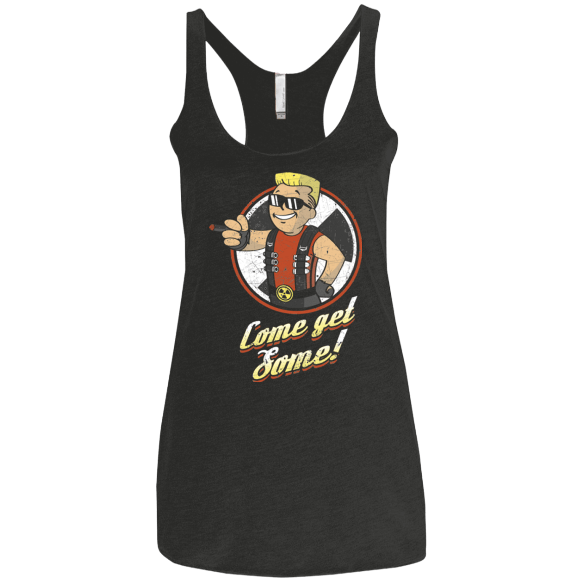 T-Shirts Vintage Black / X-Small Come Get Some Women's Triblend Racerback Tank