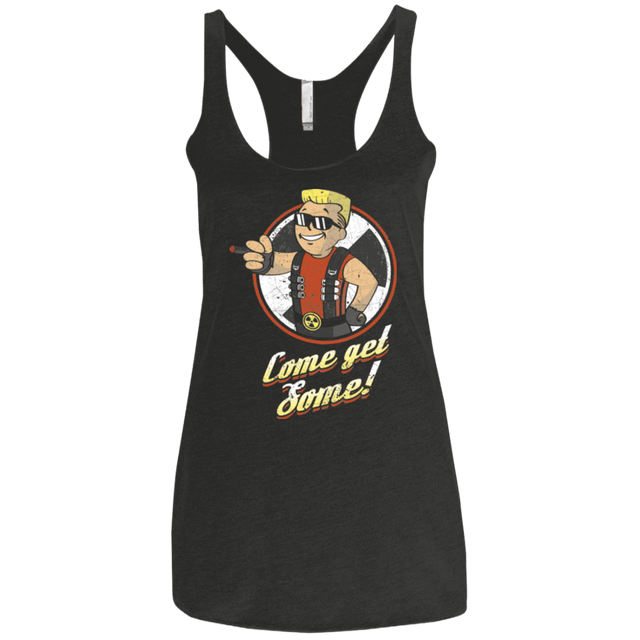 T-Shirts Vintage Black / X-Small Come Get Some Women's Triblend Racerback Tank