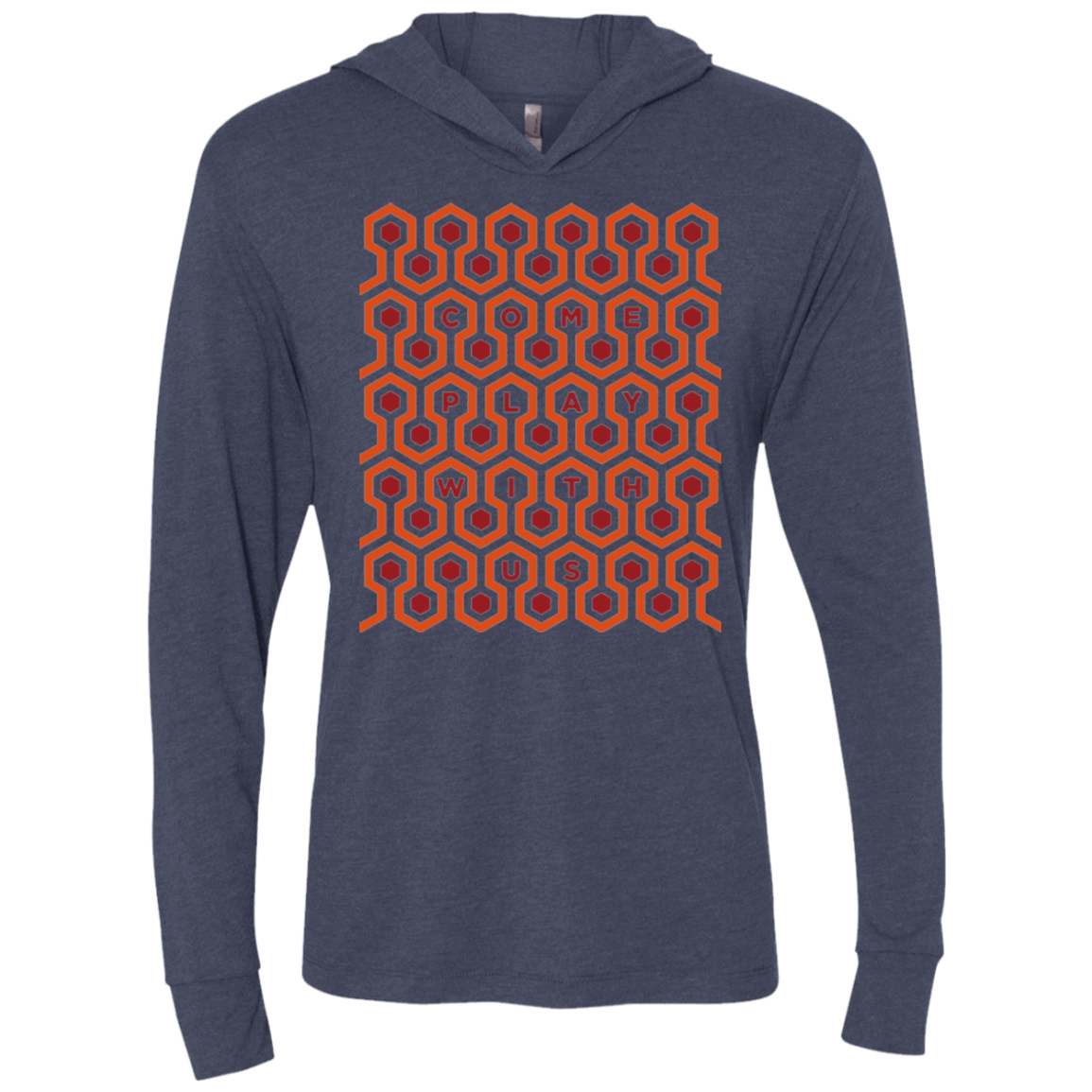 T-Shirts Vintage Navy / X-Small Come Play With Us Danny Triblend Long Sleeve Hoodie Tee