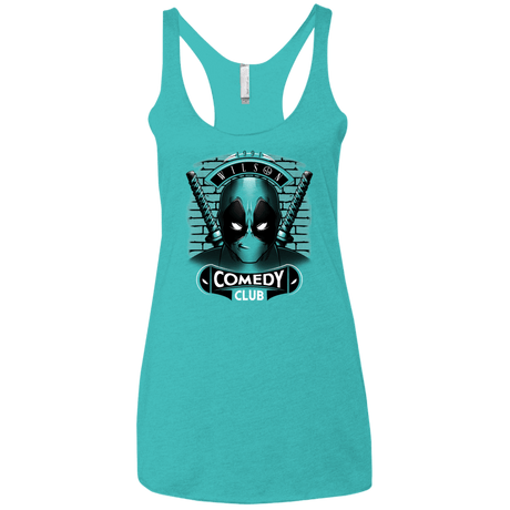 T-Shirts Tahiti Blue / X-Small Comedy Club Women's Triblend Racerback Tank