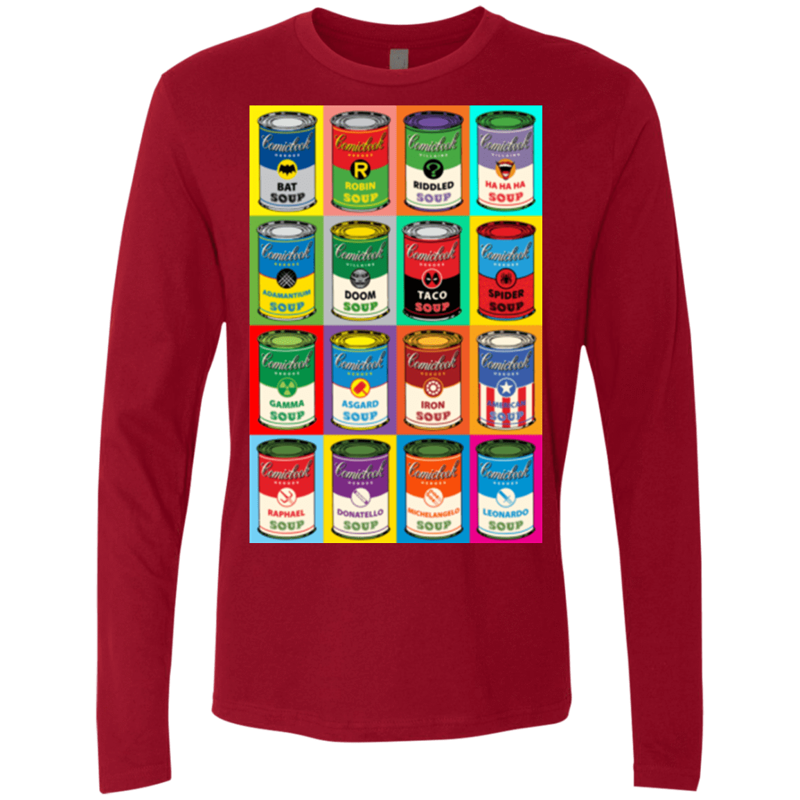 T-Shirts Cardinal / Small Comic Soup Men's Premium Long Sleeve