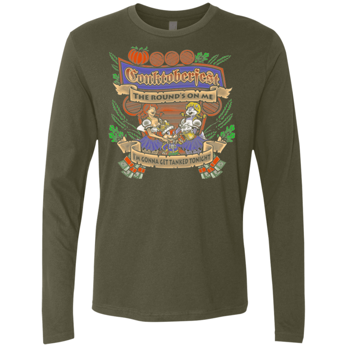 T-Shirts Military Green / Small Conktoberfest Men's Premium Long Sleeve