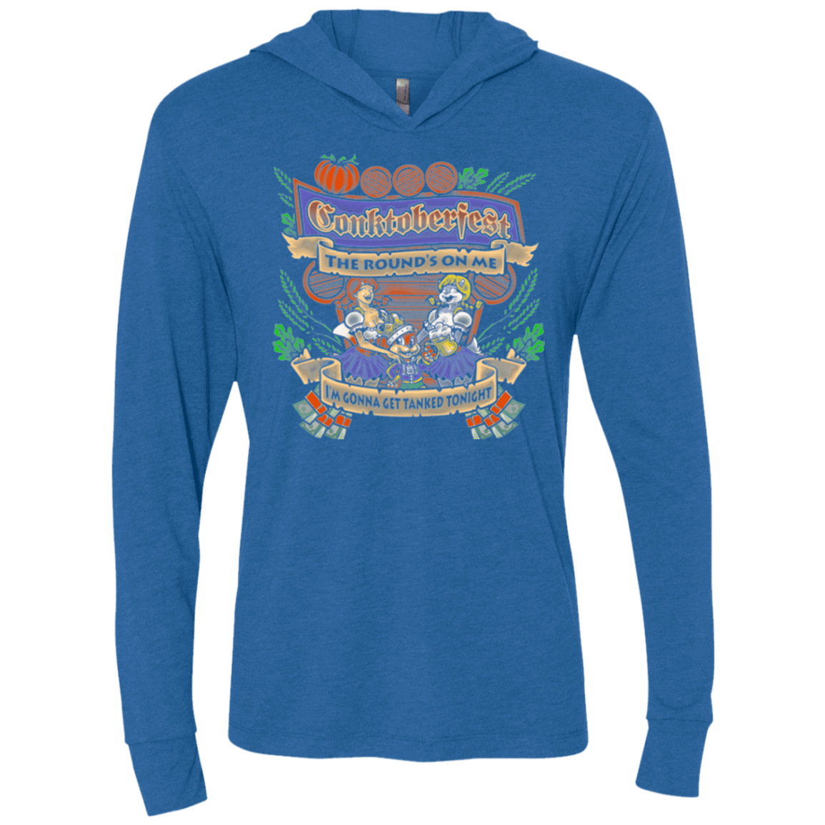 T-Shirts Vintage Royal / X-Small Conktoberfest Triblend Long Sleeve Hoodie Tee