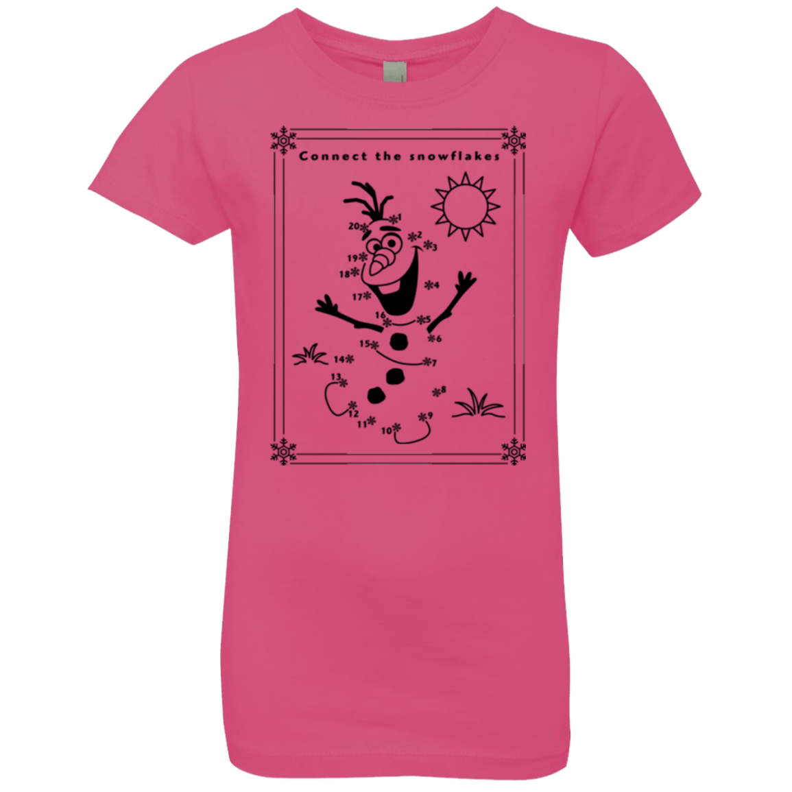 T-Shirts Hot Pink / YXS Connect the snowflakes Girls Premium T-Shirt