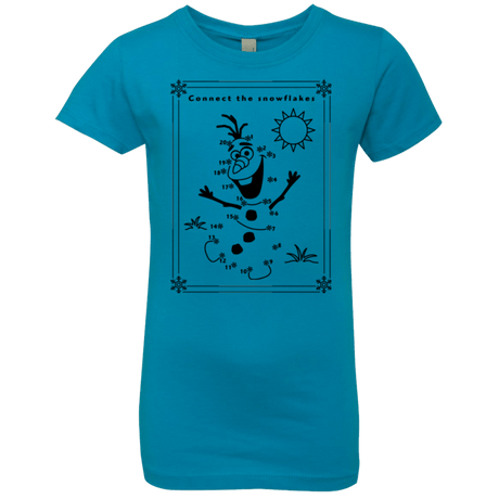 T-Shirts Turquoise / YXS Connect the snowflakes Girls Premium T-Shirt
