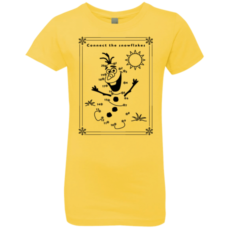 T-Shirts Vibrant Yellow / YXS Connect the snowflakes Girls Premium T-Shirt