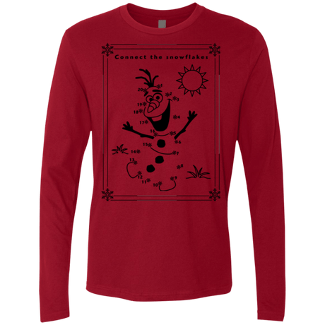T-Shirts Cardinal / Small Connect the snowflakes Men's Premium Long Sleeve
