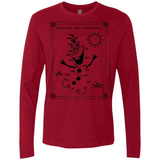 T-Shirts Cardinal / Small Connect the snowflakes Men's Premium Long Sleeve