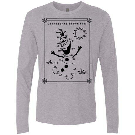 T-Shirts Heather Grey / Small Connect the snowflakes Men's Premium Long Sleeve