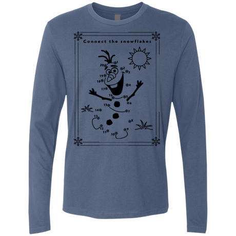 T-Shirts Indigo / Small Connect the snowflakes Men's Premium Long Sleeve