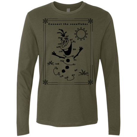 T-Shirts Military Green / Small Connect the snowflakes Men's Premium Long Sleeve