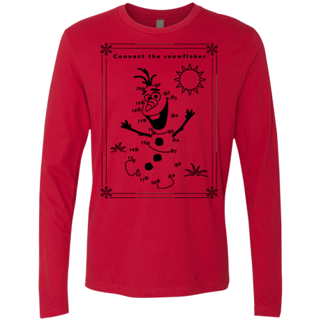 T-Shirts Red / Small Connect the snowflakes Men's Premium Long Sleeve