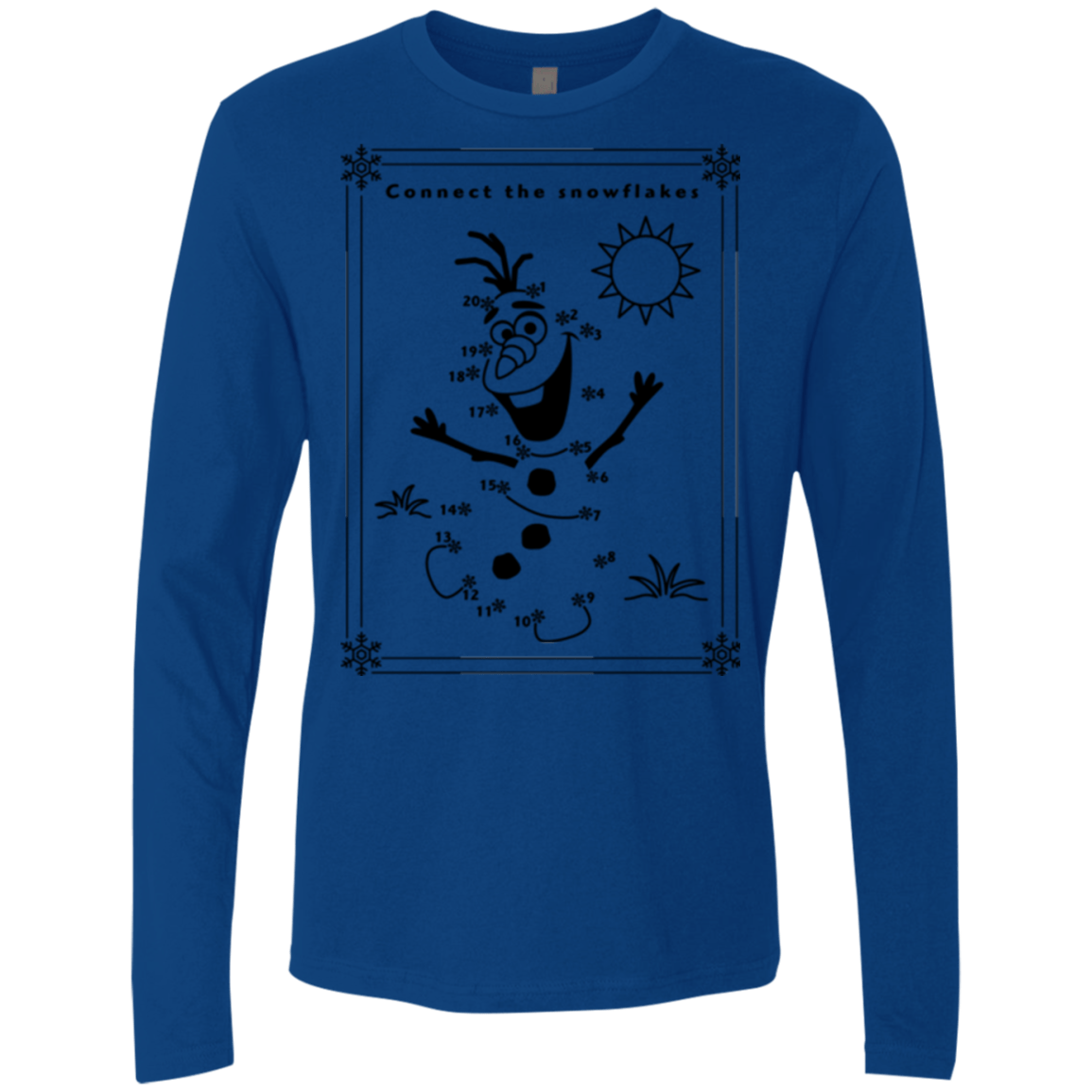 T-Shirts Royal / Small Connect the snowflakes Men's Premium Long Sleeve