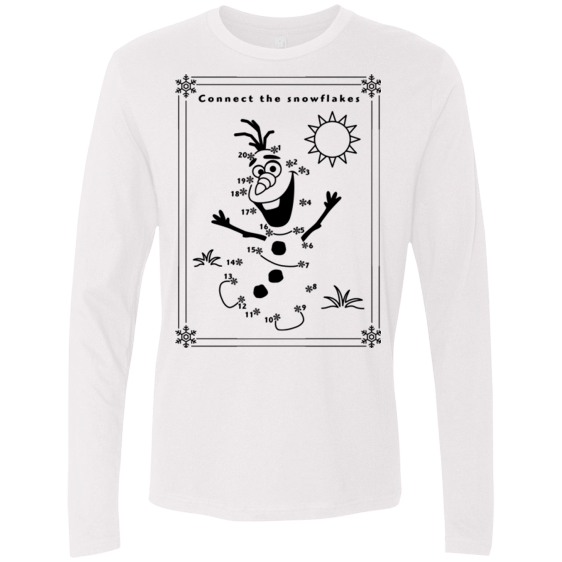 T-Shirts White / Small Connect the snowflakes Men's Premium Long Sleeve
