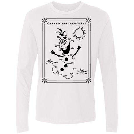 T-Shirts White / Small Connect the snowflakes Men's Premium Long Sleeve