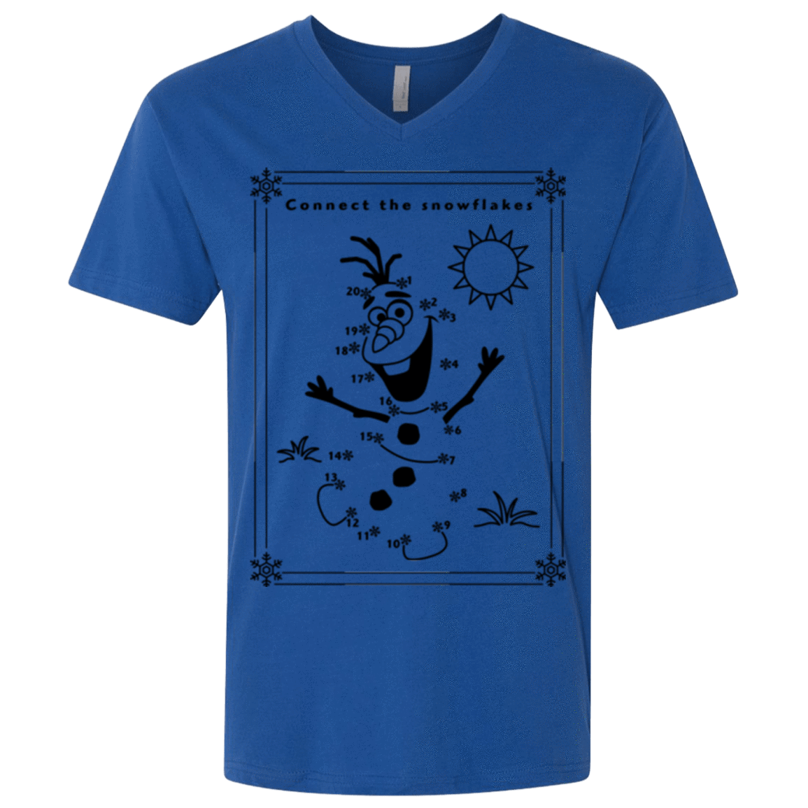 T-Shirts Royal / X-Small Connect the snowflakes Men's Premium V-Neck