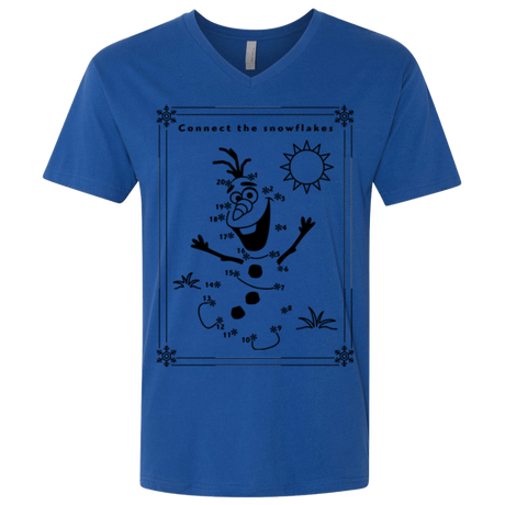 T-Shirts Royal / X-Small Connect the snowflakes Men's Premium V-Neck
