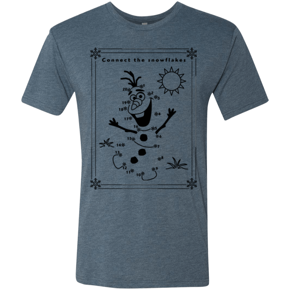 T-Shirts Indigo / Small Connect the snowflakes Men's Triblend T-Shirt