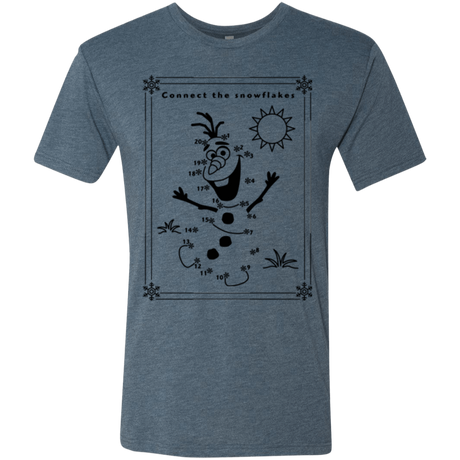 T-Shirts Indigo / Small Connect the snowflakes Men's Triblend T-Shirt