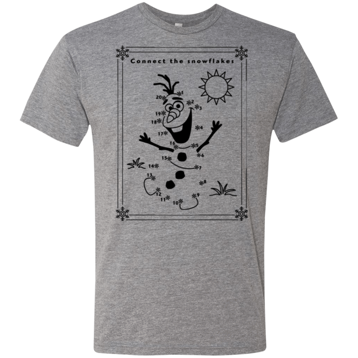 T-Shirts Premium Heather / Small Connect the snowflakes Men's Triblend T-Shirt