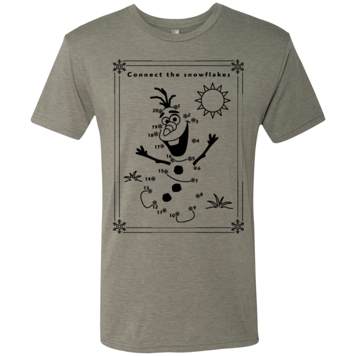 T-Shirts Venetian Grey / Small Connect the snowflakes Men's Triblend T-Shirt