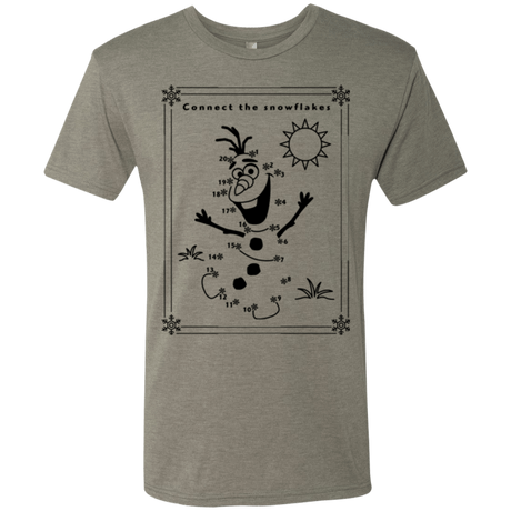 T-Shirts Venetian Grey / Small Connect the snowflakes Men's Triblend T-Shirt