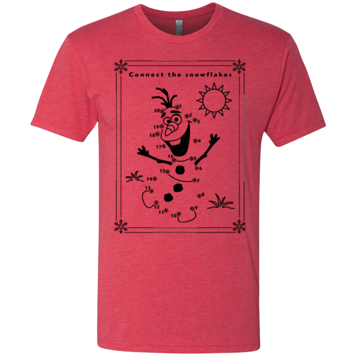 T-Shirts Vintage Red / Small Connect the snowflakes Men's Triblend T-Shirt