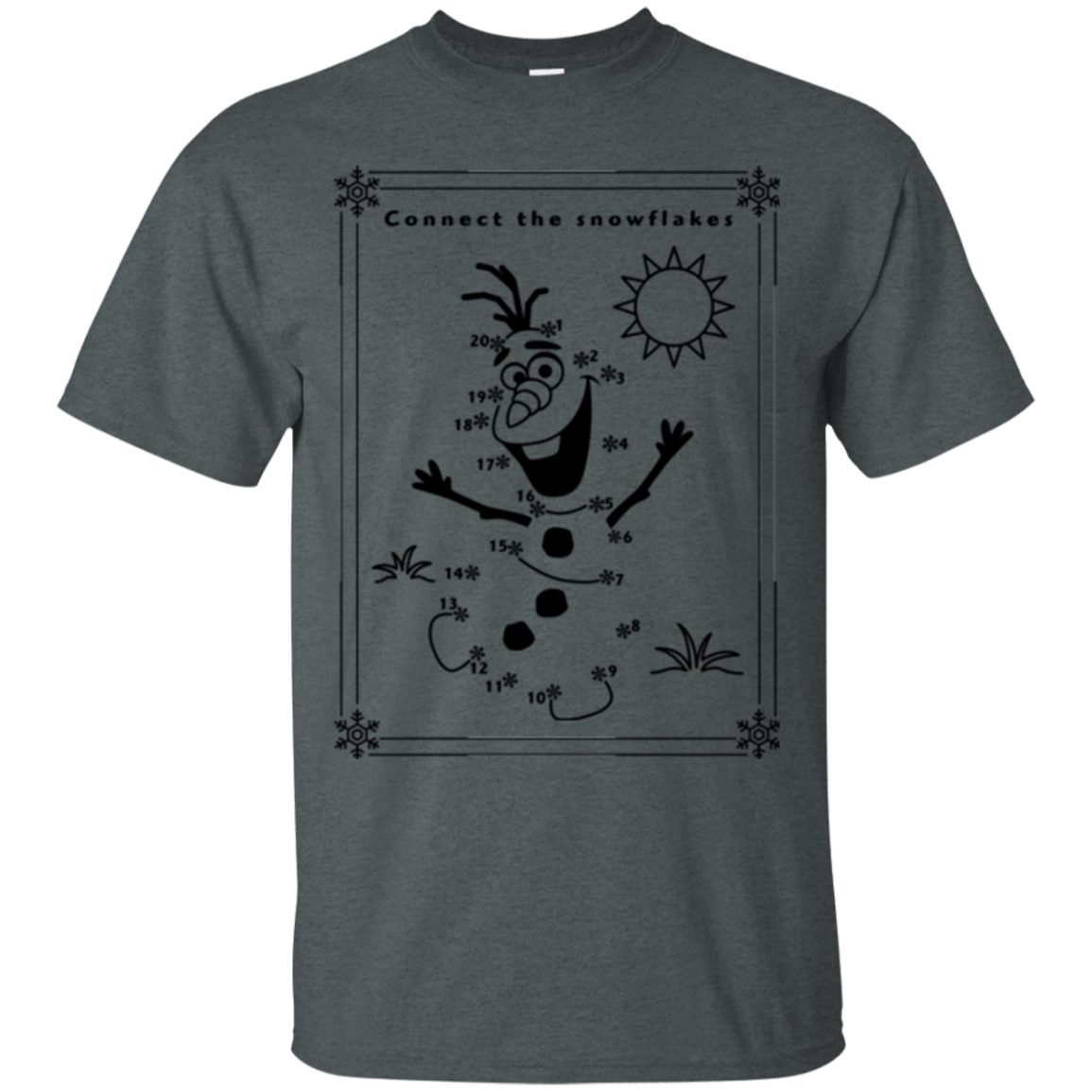 T-Shirts Dark Heather / Small Connect the snowflakes T-Shirt