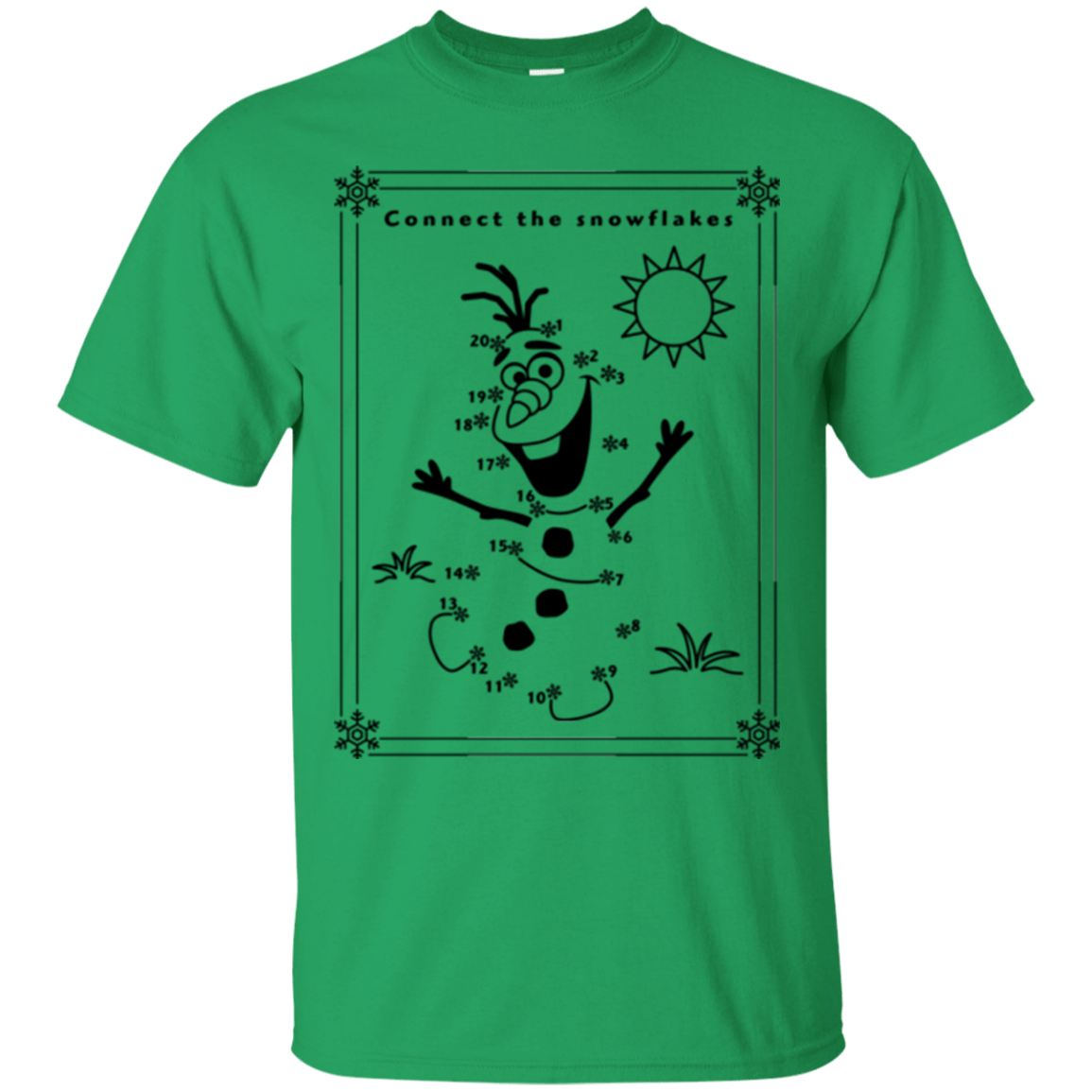 T-Shirts Irish Green / Small Connect the snowflakes T-Shirt