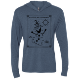 T-Shirts Indigo / X-Small Connect the snowflakes Triblend Long Sleeve Hoodie Tee