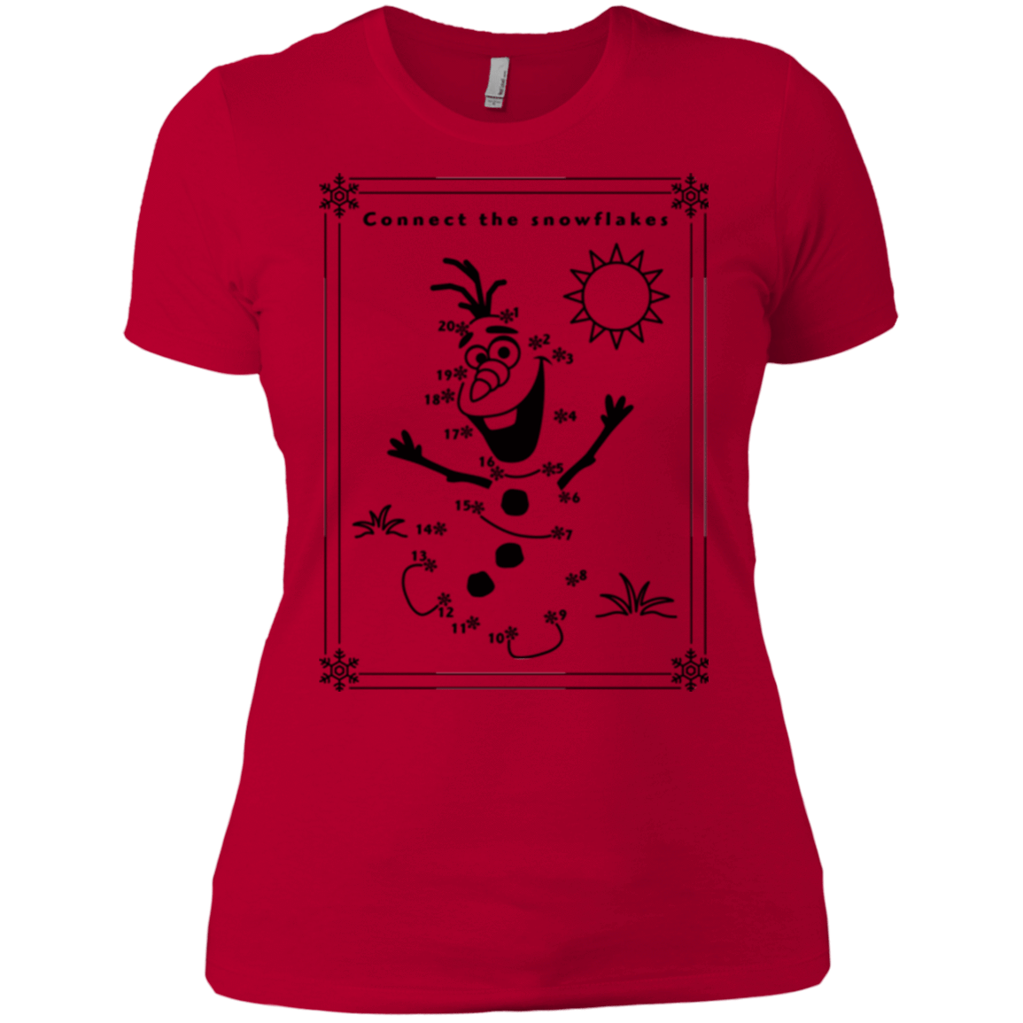T-Shirts Red / X-Small Connect the snowflakes Women's Premium T-Shirt