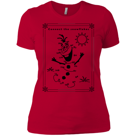 T-Shirts Red / X-Small Connect the snowflakes Women's Premium T-Shirt