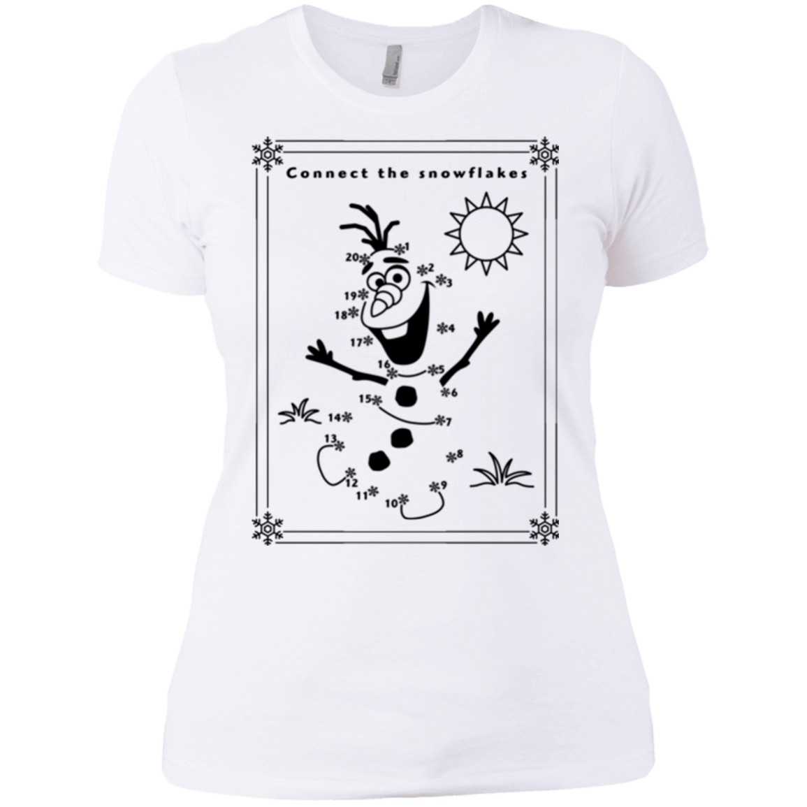 T-Shirts White / X-Small Connect the snowflakes Women's Premium T-Shirt