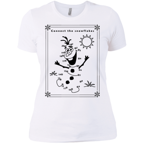 T-Shirts White / X-Small Connect the snowflakes Women's Premium T-Shirt