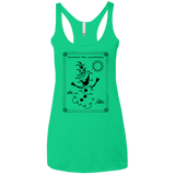 T-Shirts Envy / X-Small Connect the snowflakes Women's Triblend Racerback Tank