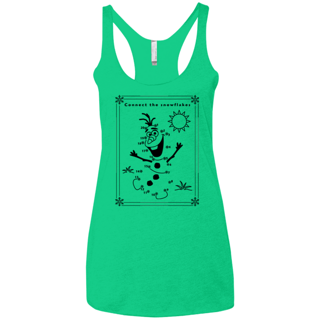 T-Shirts Envy / X-Small Connect the snowflakes Women's Triblend Racerback Tank