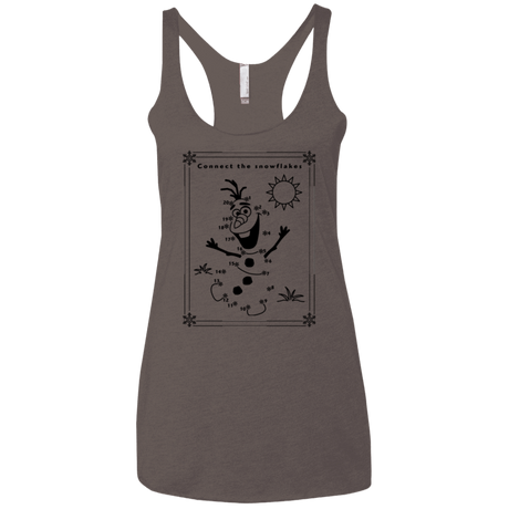 T-Shirts Macchiato / X-Small Connect the snowflakes Women's Triblend Racerback Tank