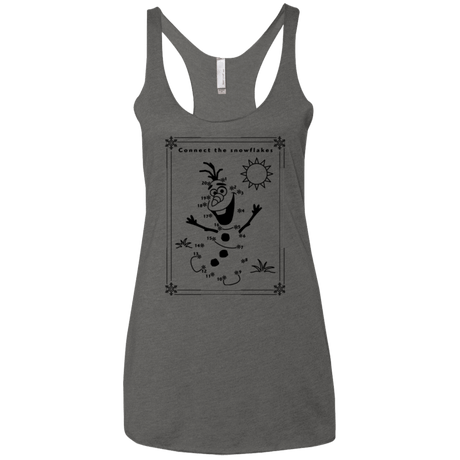 T-Shirts Premium Heather / X-Small Connect the snowflakes Women's Triblend Racerback Tank