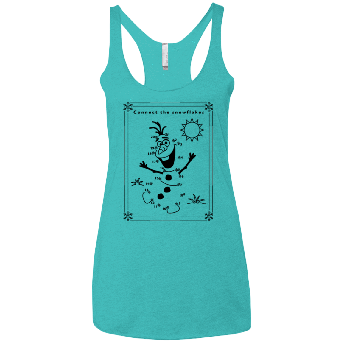 T-Shirts Tahiti Blue / X-Small Connect the snowflakes Women's Triblend Racerback Tank