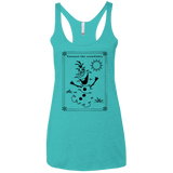 T-Shirts Tahiti Blue / X-Small Connect the snowflakes Women's Triblend Racerback Tank