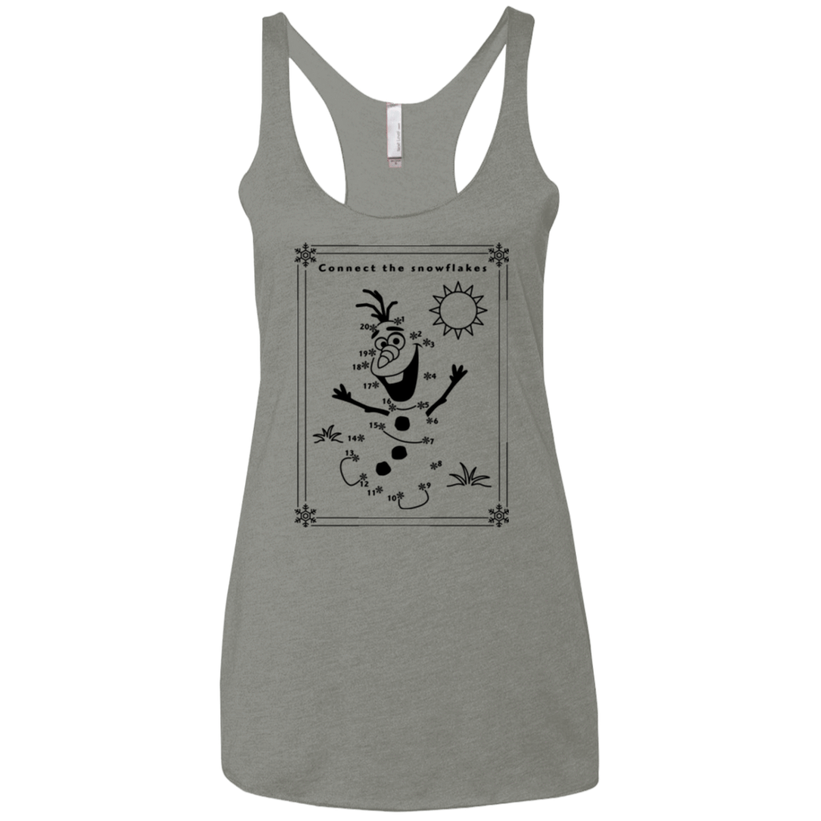 T-Shirts Venetian Grey / X-Small Connect the snowflakes Women's Triblend Racerback Tank
