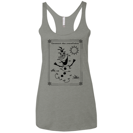 T-Shirts Venetian Grey / X-Small Connect the snowflakes Women's Triblend Racerback Tank