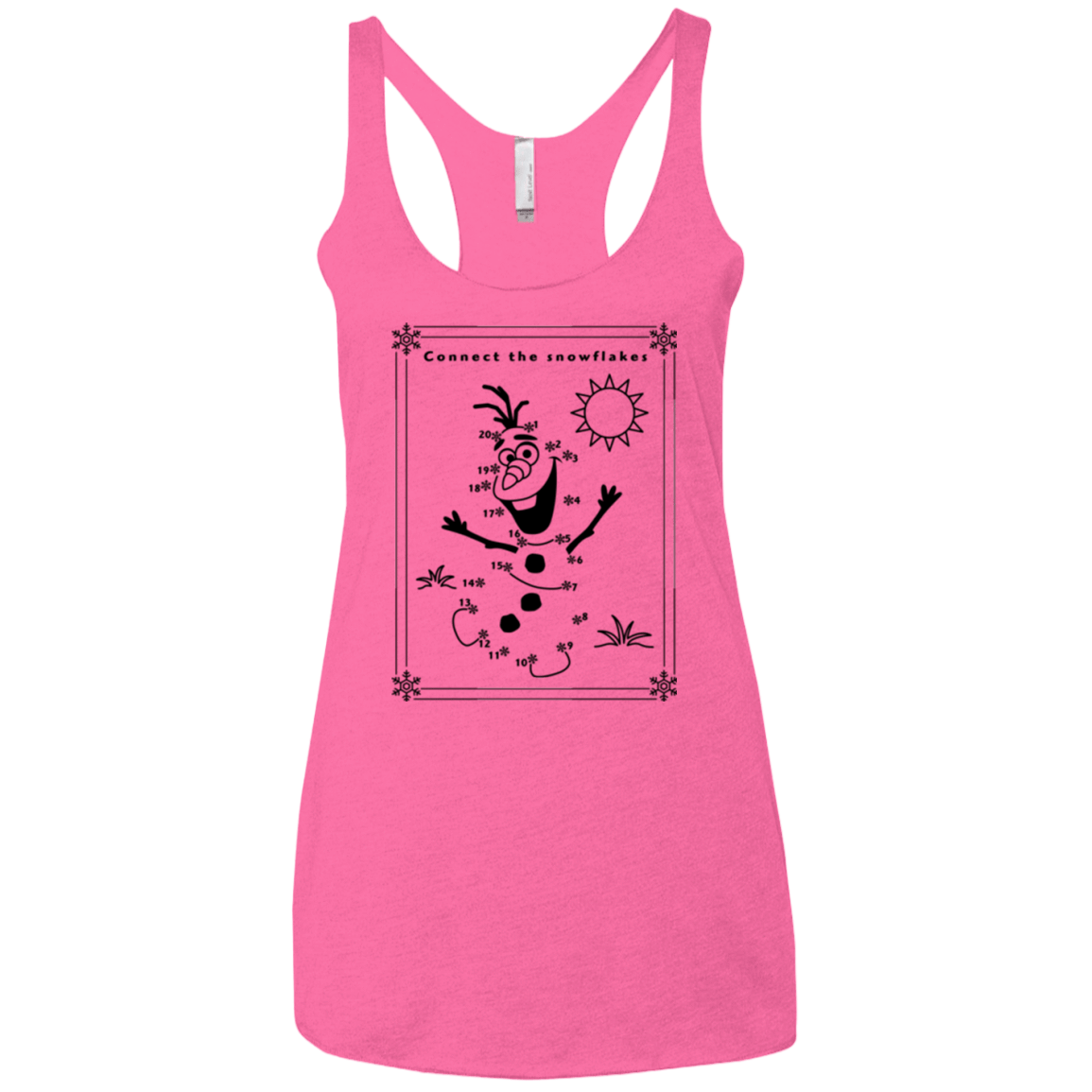 T-Shirts Vintage Pink / X-Small Connect the snowflakes Women's Triblend Racerback Tank