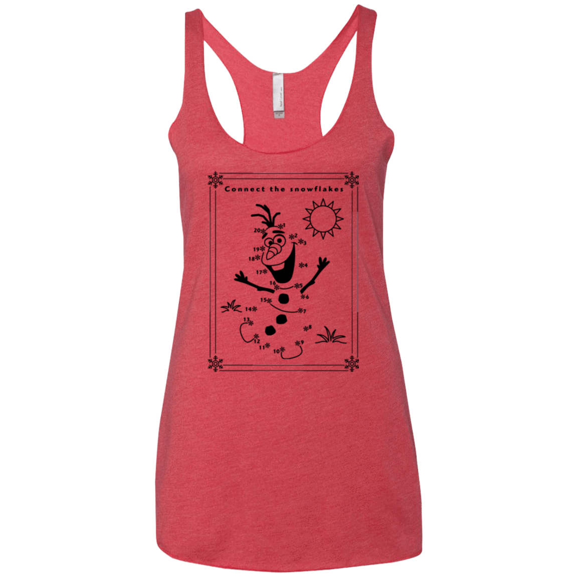 T-Shirts Vintage Red / X-Small Connect the snowflakes Women's Triblend Racerback Tank
