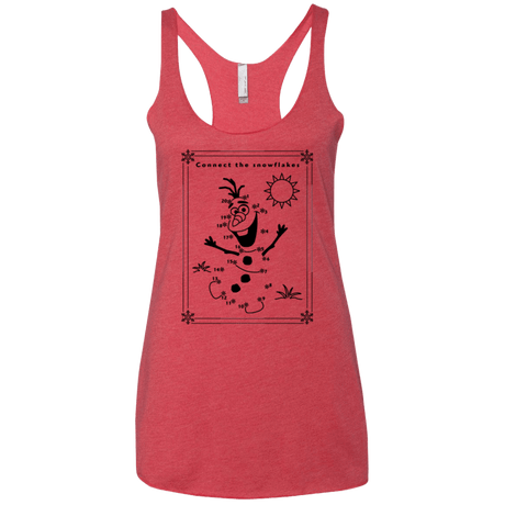 T-Shirts Vintage Red / X-Small Connect the snowflakes Women's Triblend Racerback Tank