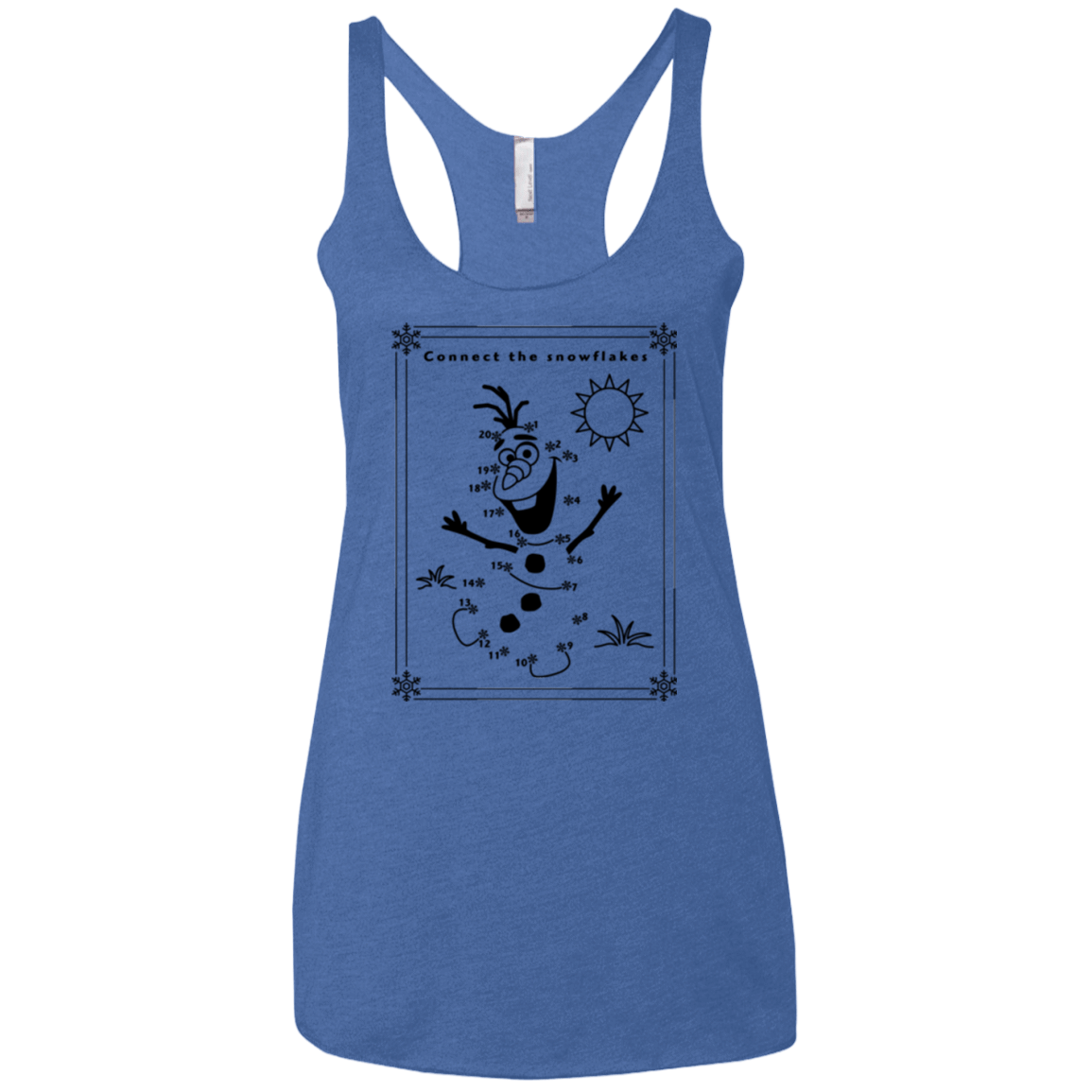 T-Shirts Vintage Royal / X-Small Connect the snowflakes Women's Triblend Racerback Tank
