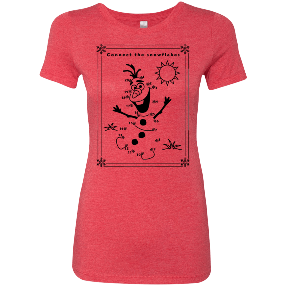 T-Shirts Vintage Red / Small Connect the snowflakes Women's Triblend T-Shirt